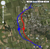 De randweg op googlemaps